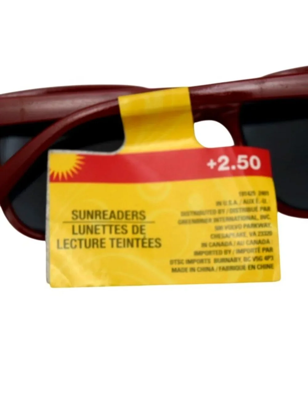 Red Sunreaders 250 Tinted Reading Glasses UV Protection Retro Chic Eyewear